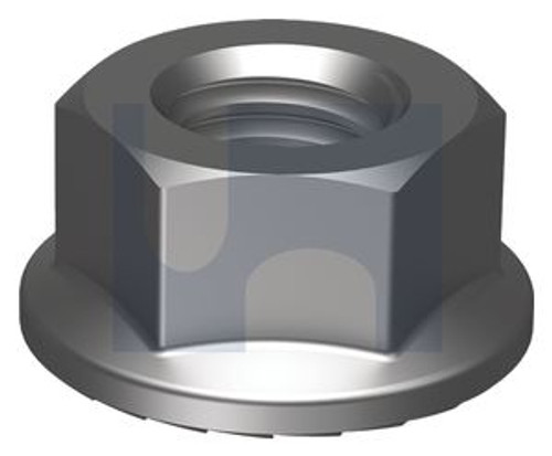 ZINC SILVER SERRATED FLANGED NUT METRIC