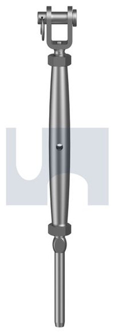 STAINLESS 316 RIGGING SCREW JAW + SWAGE MINI