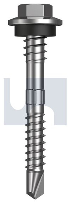 METAL SELF DRILLER FLANGE HEX HEAD WITH SEAL HIGH GRIP CLASS 4 SCRATCHGUARD