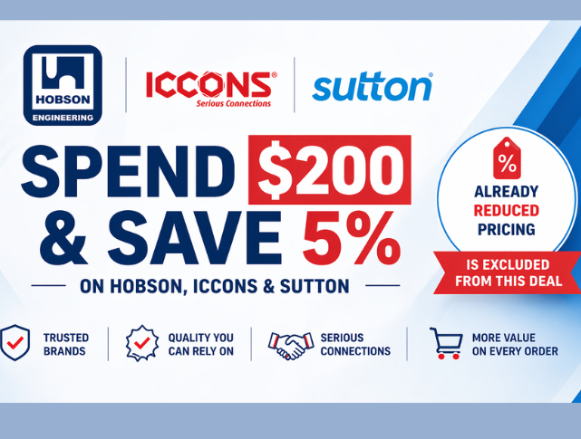 5% off Hobson/Iccons/Sutton