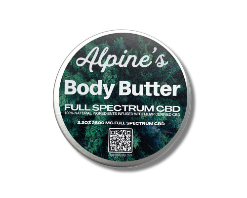 Alpine's 2500mg Full Spectrum CBD Body Butter, 2.2oz