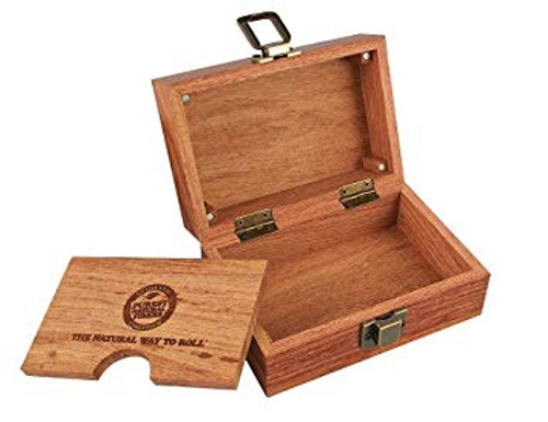 Raw Rolling Wood Box Magnetically Sealed 3.4" x 5" Inches | IWG