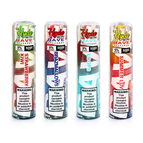 Hyde Retro Rave Recharge 5000 Puffs (10 Pack) | IWG