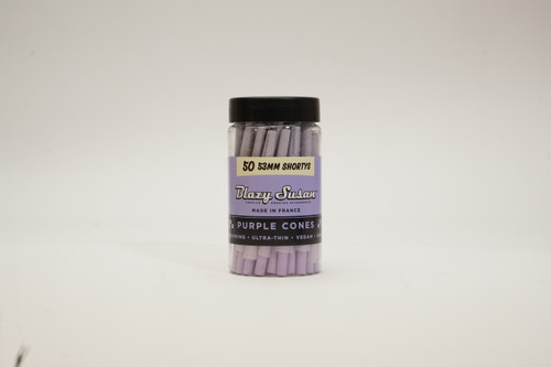 Blazy Susan Shorty Purple 53mm Pre Rolled Cones – 50 Count | IWG