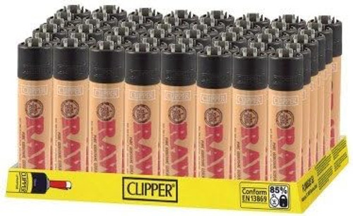 Raw Mini Jr Size Clipper Lighter 48 per Tray | Infinity Wholesale Group