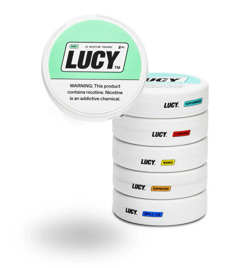 LUCY 4MG/8MG/12MG NICOTINE POUCHES 15CT/5PK