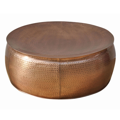 COFFEE TABLE BEATEN IRON ROUND