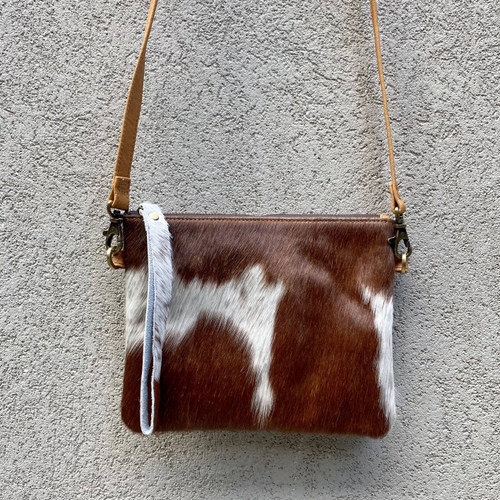 Bella Cowhide Crossbody Clutch Bag