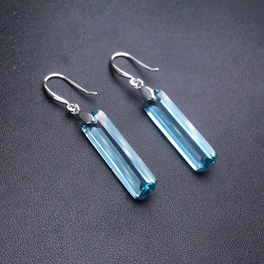 Elegant Aquamarine Dangle Earrings