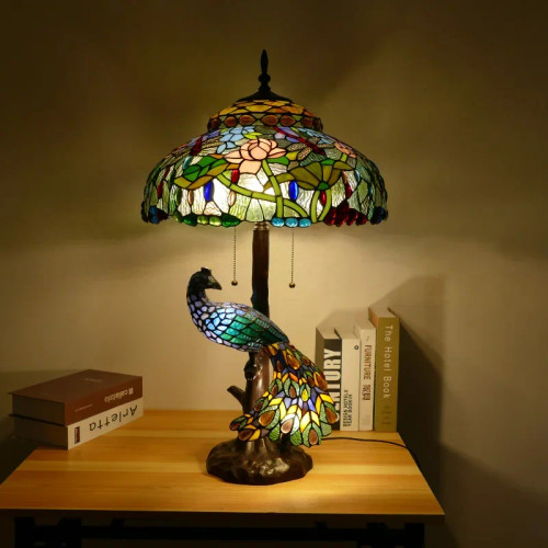 Tiffany Floor Lamp – Colorful Stained Glass LED Light