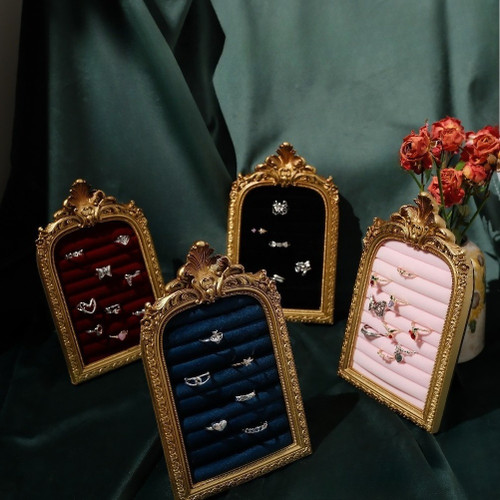 Elegant Jewelry Showcase Shelf – Velvet Finish Organizer