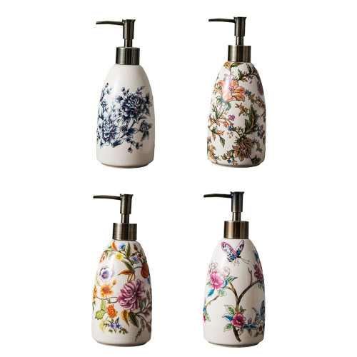 Elegant Floral Ceramic Refillable Dispenser