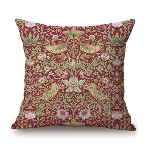 Elegant British Art Floral Pillow Case