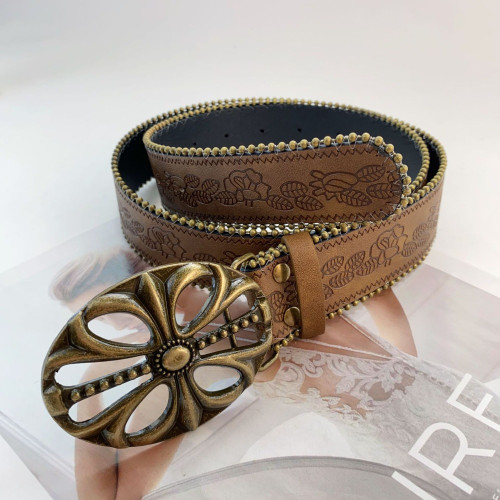 Elegant Adjustable PU Leather Brown Belt