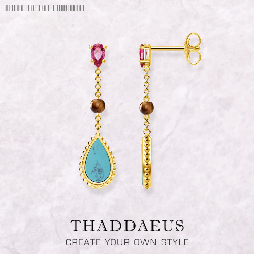 925 Sterling Silver Riviera Earrings – Gold Plated Women Jewelry