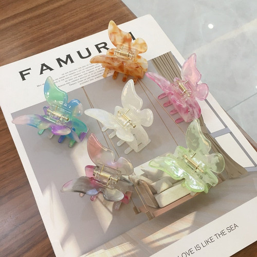 Fairy Tie-Dye Butterfly Styling Barrettes Acetate Hairpin