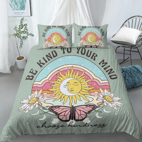 Moth Butterfly Moon Divination Style Duvet Cover Set - 240x220cm 3pcs