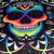 Colorful Skull Galaxy Duvet Cover Set (240x220cm 3pcs)