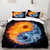 Retro Lotus Yin Yang Mandala Bohemian  Bedding Set -