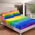 Pastel Rainbow Fitted Tie Dye Bed Cover