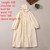 Floral Art Print Cotton Linen Loose Midi Dress