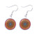 Henna Yoga Om Symbol Zen Mandala Glass Cabochon Drop Earrings