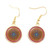 Henna Yoga Om Symbol Zen Mandala Glass Cabochon Drop Earrings