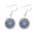 Henna Yoga Om Symbol Zen Mandala Glass Cabochon Drop Earrings