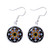 Henna Yoga Om Symbol Zen Mandala Glass Cabochon Drop Earrings