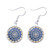 Henna Yoga Om Symbol Zen Mandala Glass Cabochon Drop Earrings