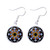 Henna Yoga Om Symbol Zen Mandala Glass Cabochon Drop Earrings