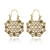 Boho Vintage Gold Sliver Flower Alloy Dangler Earrings