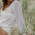 Casual Ruffled White Button Blouse