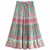 Green Floral Bohemian Elastic Cotton Summer Skirt
