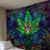 Boho Murale Chambre Trippy Leaf Tapestry Home Decor - 85x75cm