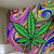 Boho Murale Chambre Trippy Leaf Tapestry Home Decor - 85x75cm