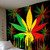 Boho Murale Chambre Trippy Leaf Tapestry Home Decor - 85x75cm
