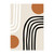 Beige Geometric Line Canvas Painting (A4 21x30cm no frame)