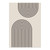 Beige Geometric Line Canvas Painting (A4 21x30cm no frame)