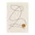 Beige Geometric Line Canvas Painting (30x40cm no frame)
