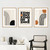 Beige Geometric Line Canvas Painting (30x40cm no frame)