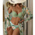 Women Printed High Waist Sexy Bikini And Cover Set - Large