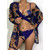 Women Printed High Waist Sexy Bikini And Cover Set - Large