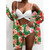 Women Printed High Waist Sexy Bikini And Cover Set - Large
