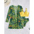 Women Printed High Waist Sexy Bikini And Cover Set - Large