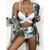 Women Printed High Waist Sexy Bikini And Cover Set - Large