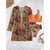 Women Printed High Waist Sexy Bikini And Cover Set - Large