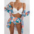 Women Printed High Waist Sexy Bikini And Cover Set - Large
