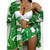 Women Printed High Waist Sexy Bikini And Cover Set - Large