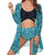 Women Printed High Waist Sexy Bikini And Cover Set - Large
